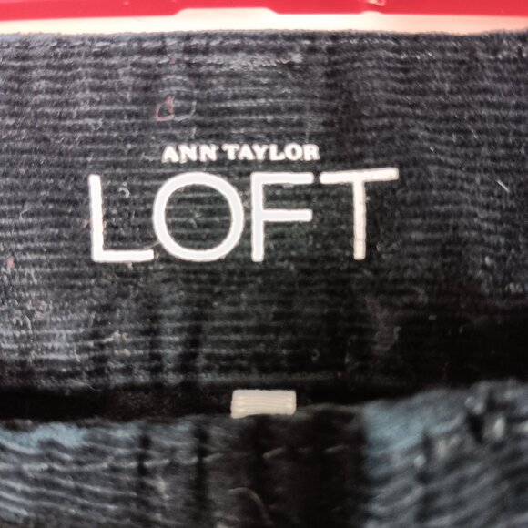 Ann Taylor Loft Womens Curvy Bootcut Corduroy Pants Size 8 Black 34x31 - Picture 3 of 9